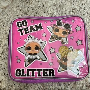LOL Surprise lunchbox insulated with go team glitter pink silver purple nwt
